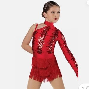 Weissman Red Sequin Jazz Dance Costume - Kids